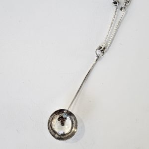 Quirky Hanging Loop Topaz and Solid Silver Necklace