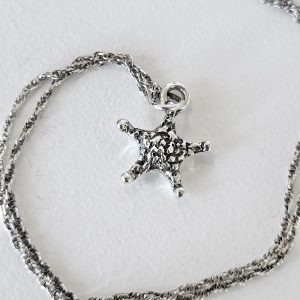 Starfish Necklace in Solid Silver