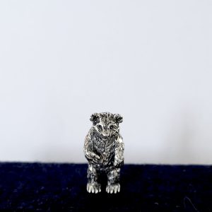 Grizzly Bear Miniature in Solid Silver - Hallmarked