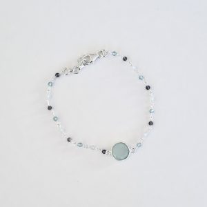 Silver Chalcedony Pendant Bracelet