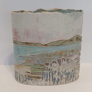 Beautiful abstract landscape vessel