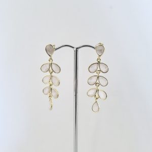 Rose Quartz Hanging Butterfly Earrings