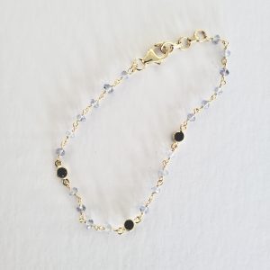 Beaded bracelet with Iolite