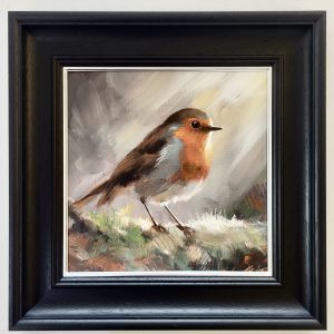Robin - Contemporary Wildlife Acrylic Painting